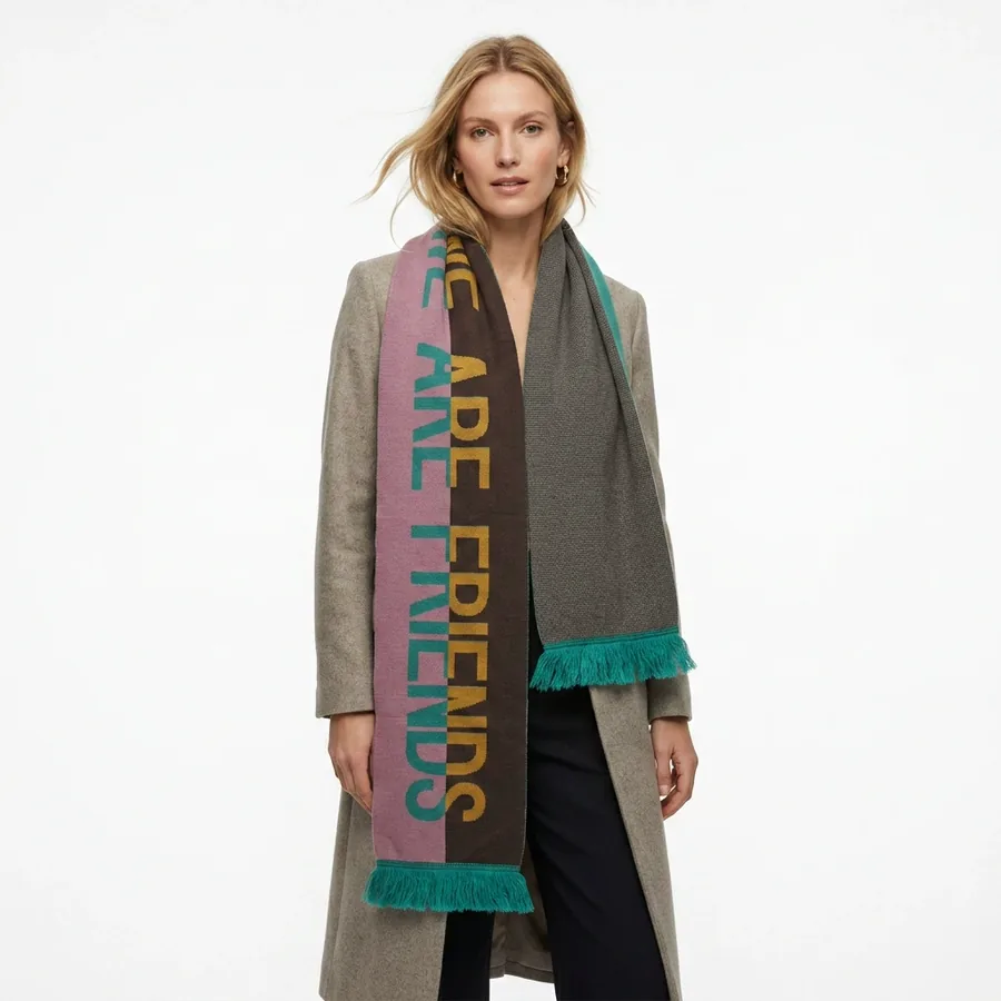 Letter Print Scarf view 2