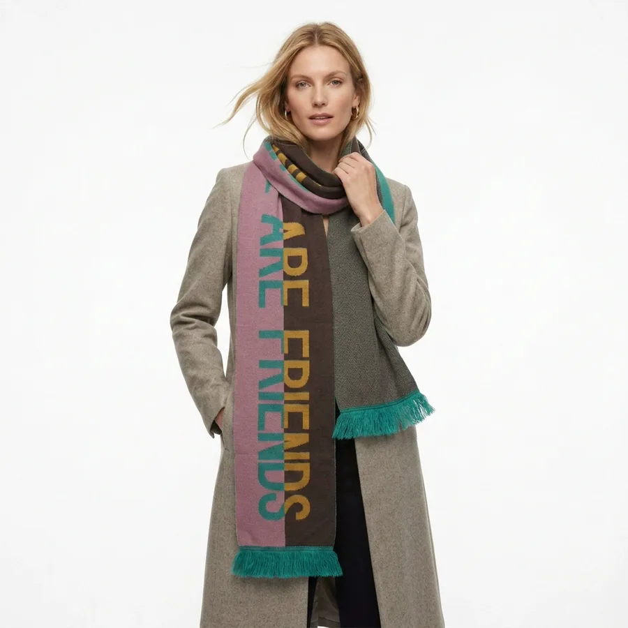 Letter Print Scarf view 3