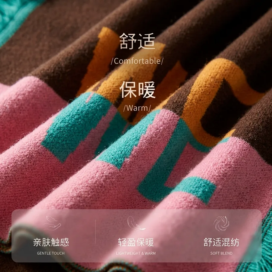 Letter Print Scarf view 4