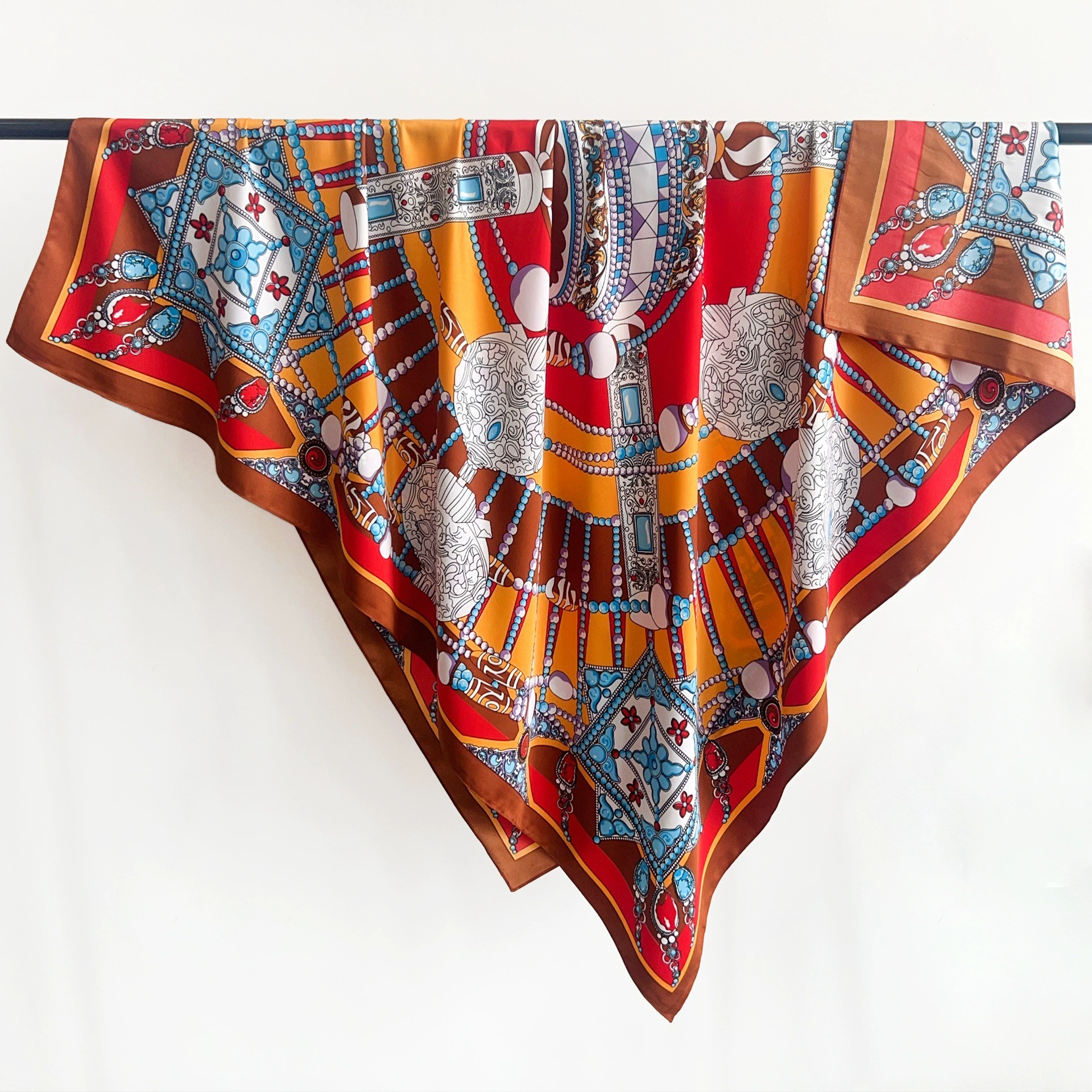 Satin Large Square Scarf view 4