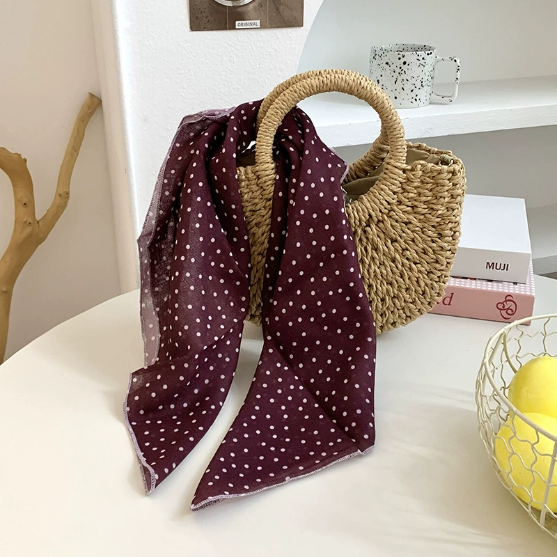 Polyester Square Scarf with Letter Print view 12