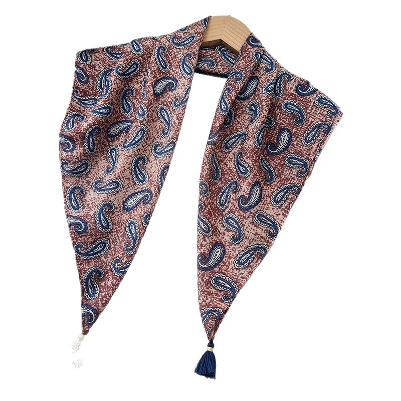 Carré en polyester rétro à motifs paisley view 5