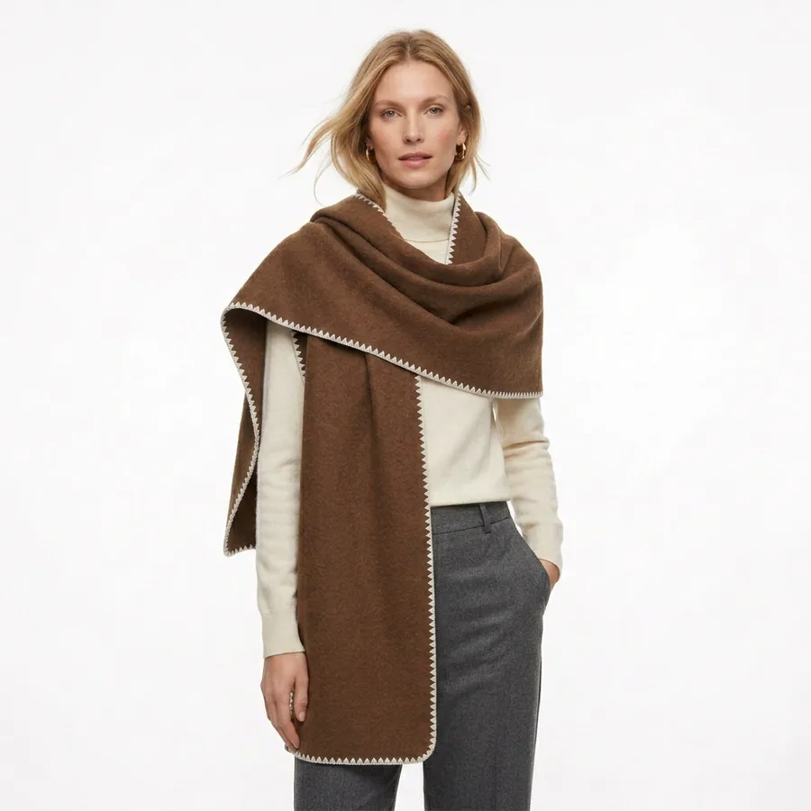 Shell Stitch Knit Scarf view 2