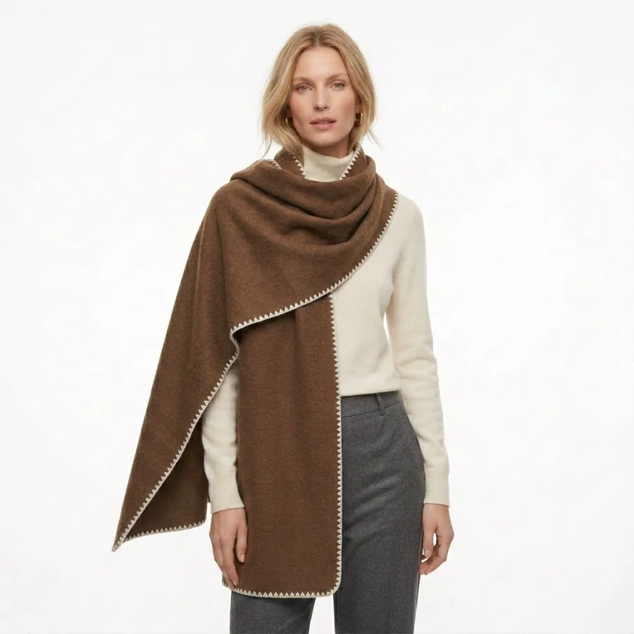 Shell Stitch Knit Scarf view 3