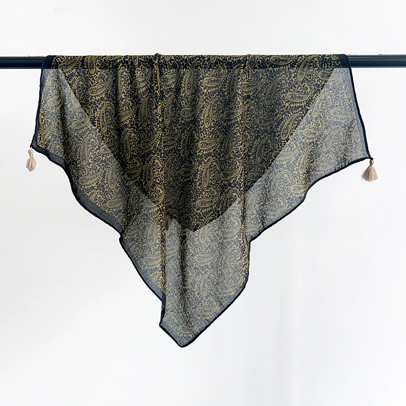 Carré à franges motifs paisley