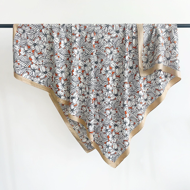 Printed Silk Square Scarf