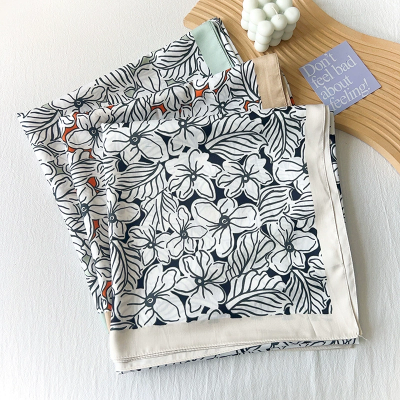 Printed Silk Square Scarf view 2