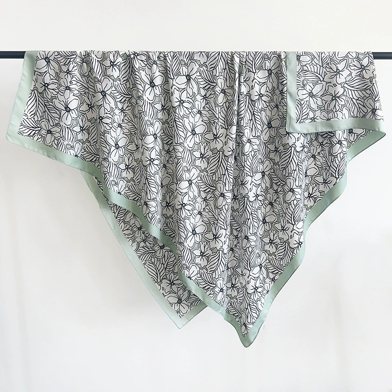 Printed Silk Square Scarf view 3