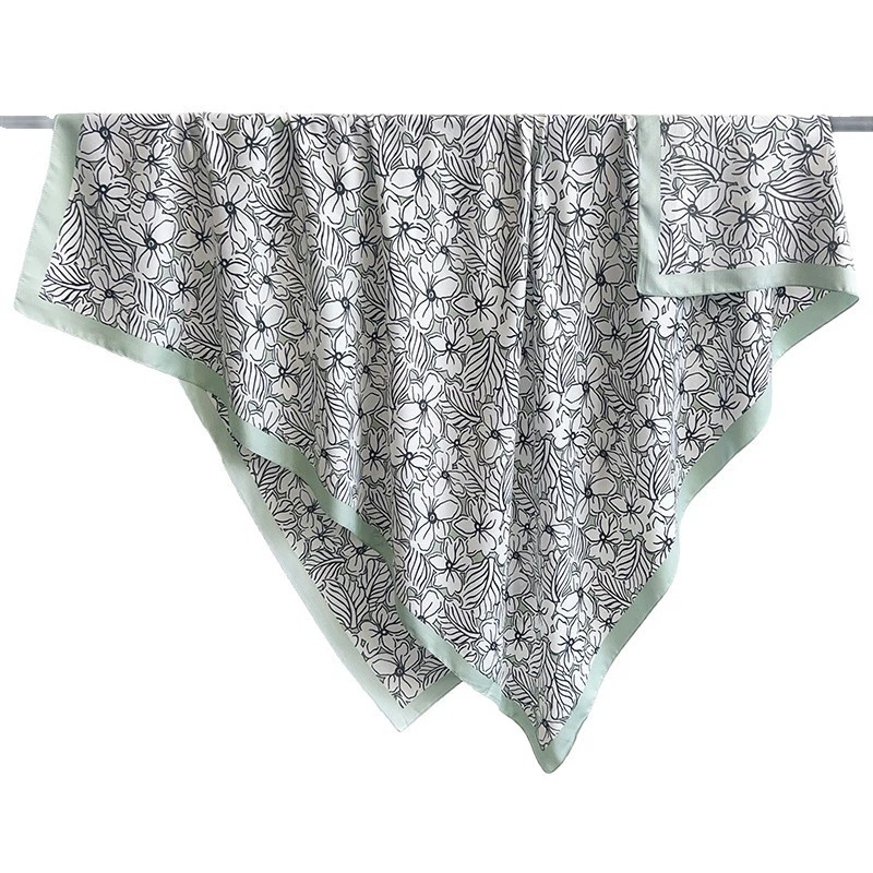 Printed Silk Square Scarf view 5