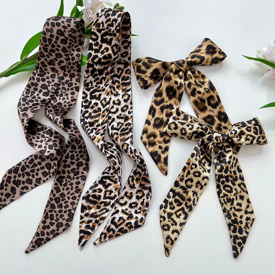 Leopard Print Small Scarf view 2