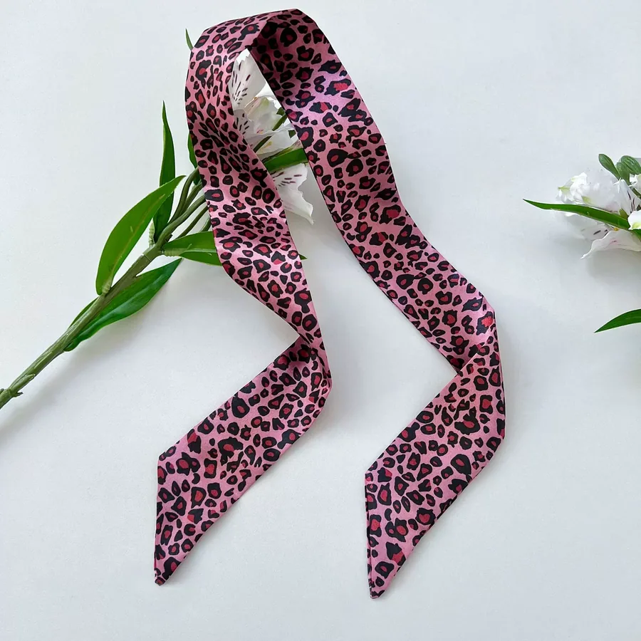 Leopard Print Small Scarf view 7