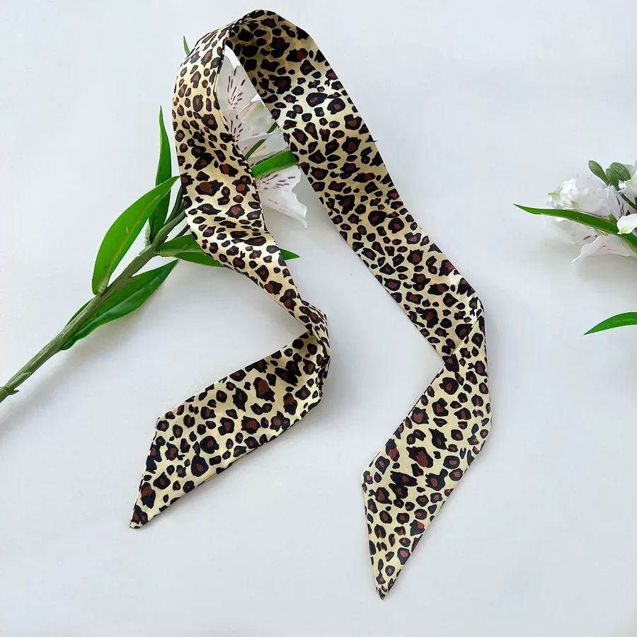 Leopard Print Small Scarf view 8