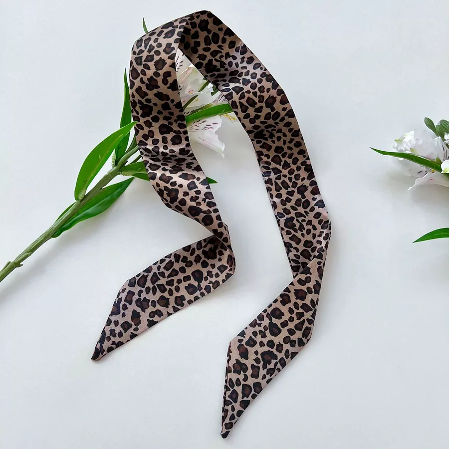 Leopard Print Small Scarf view 9