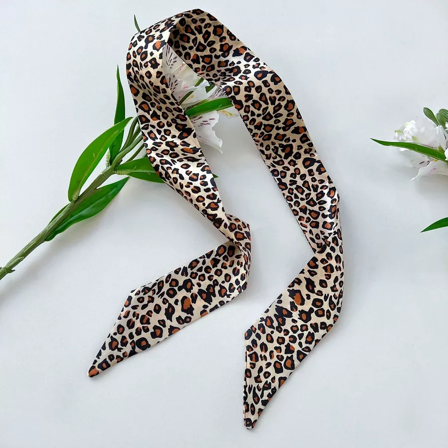 Leopard Print Small Scarf view 11