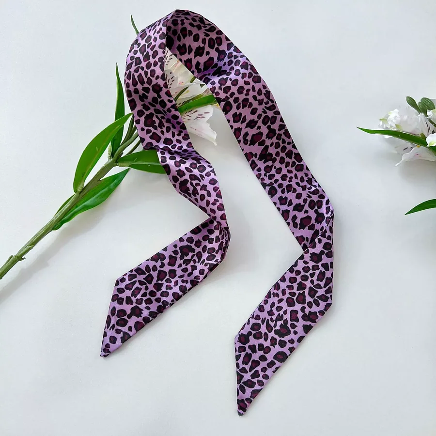 Leopard Print Small Scarf view 12