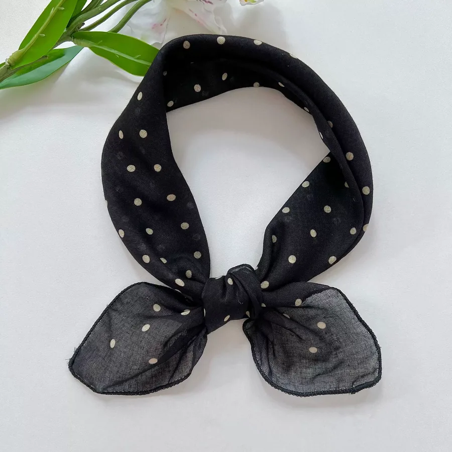 Paisley Square Scarf with Polka Dot view 6