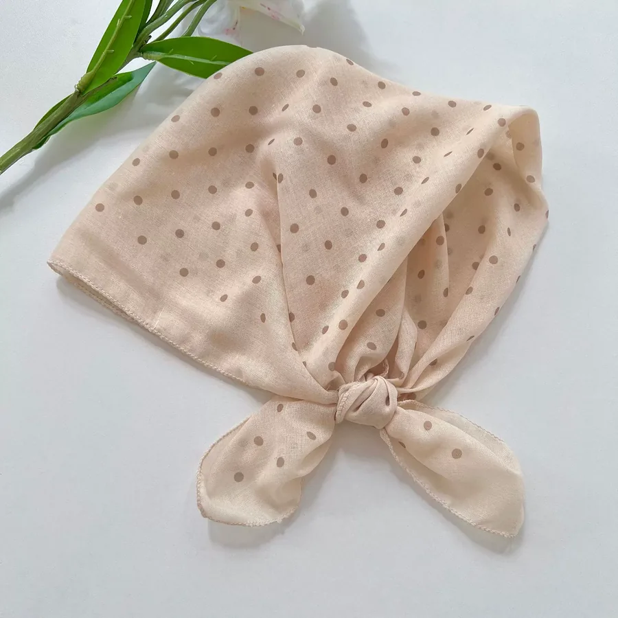 Paisley Square Scarf with Polka Dot view 7