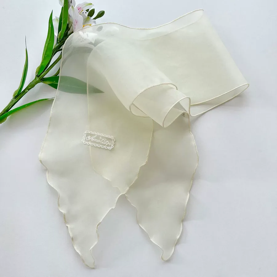Solid Color Long Scarf with Embroidery view 11