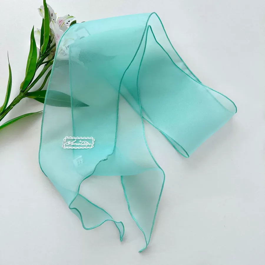 Solid Color Long Scarf with Embroidery view 12