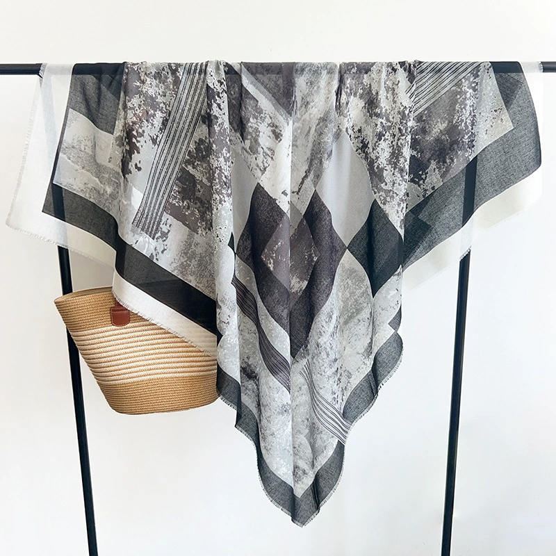 Tie Dye Silk Square Scarf view 6