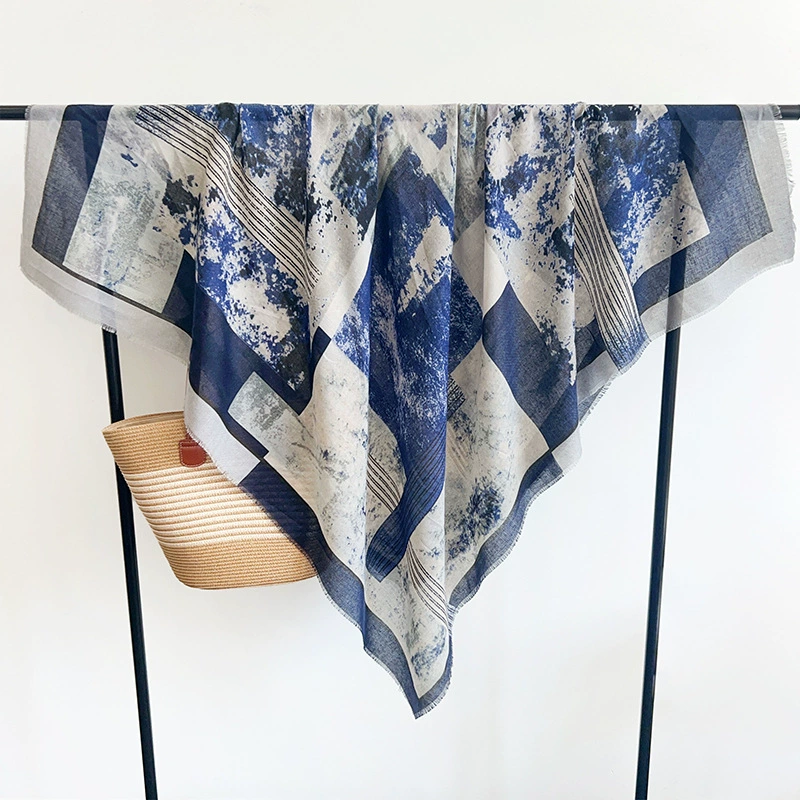Tie Dye Silk Square Scarf view 7