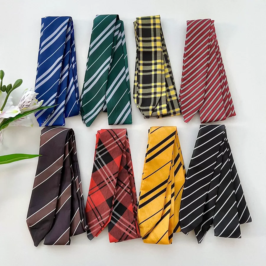 Striped Long Scarf with Tie