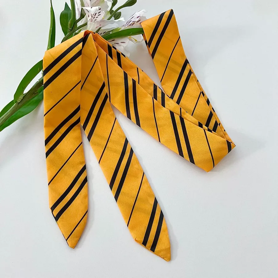 Striped Long Scarf with Tie view 9