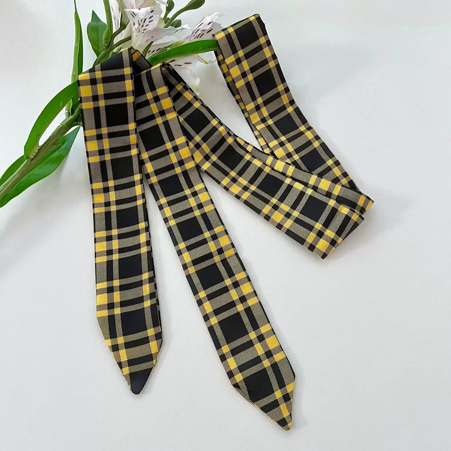 Striped Long Scarf with Tie view 10