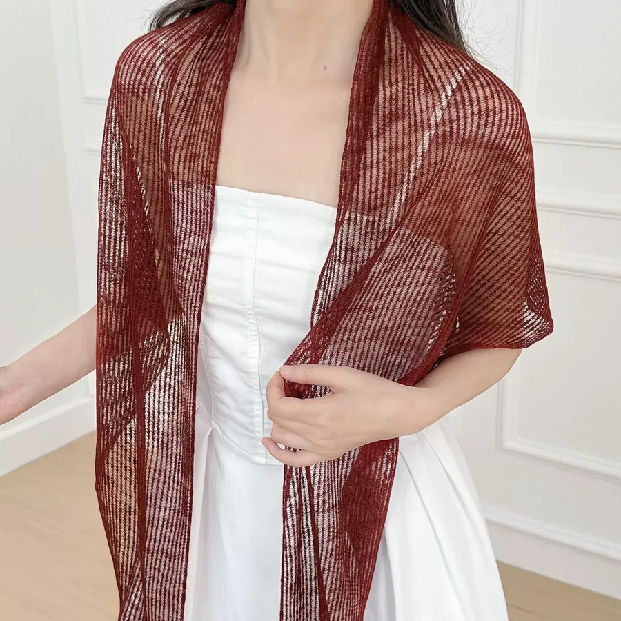 Triangle Shawl with Hollow Out view 3