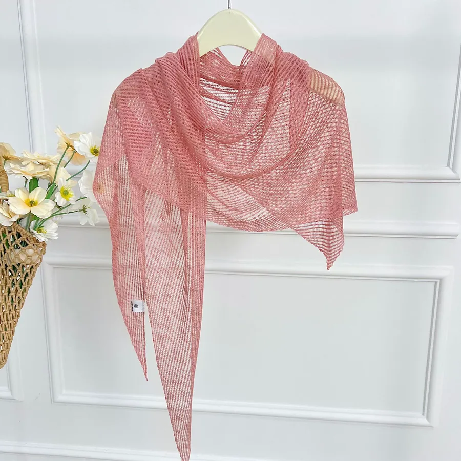Triangle Shawl with Hollow Out view 7