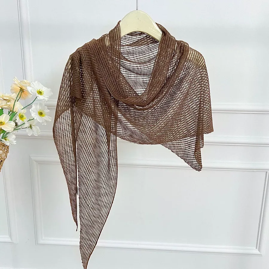 Triangle Shawl with Hollow Out view 12