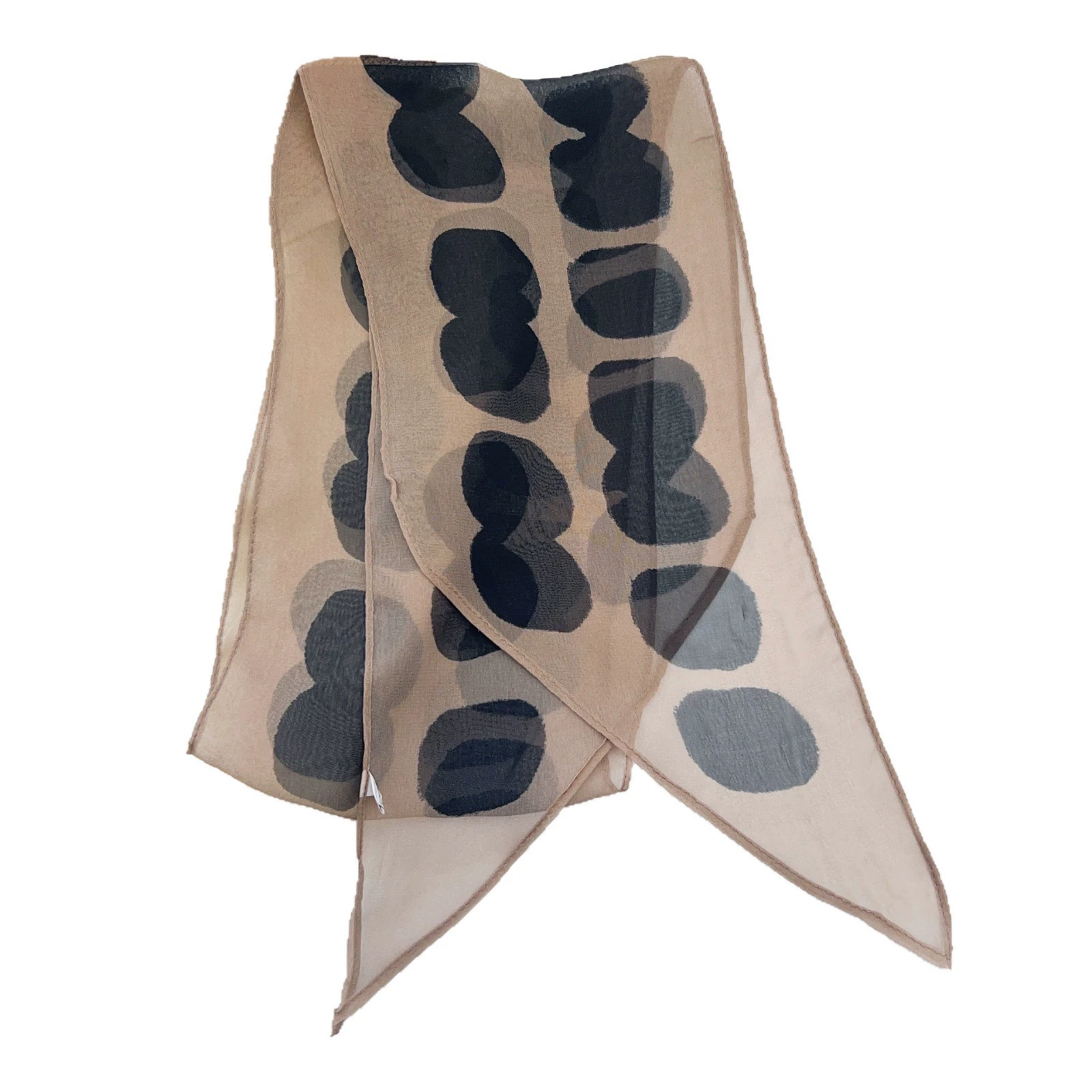 Polka Dot Chiffon Twilly Scarf view 5