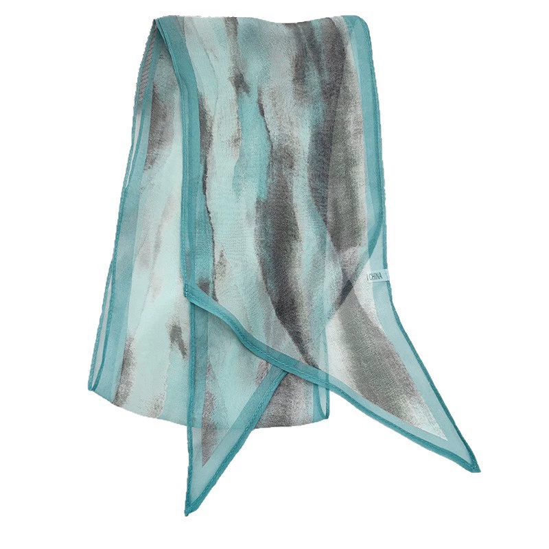 Pañuelo twilly de gasa azul view 5
