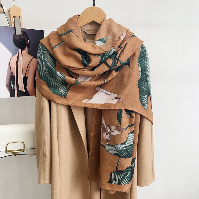 Cotton Linen Square Scarf view 3