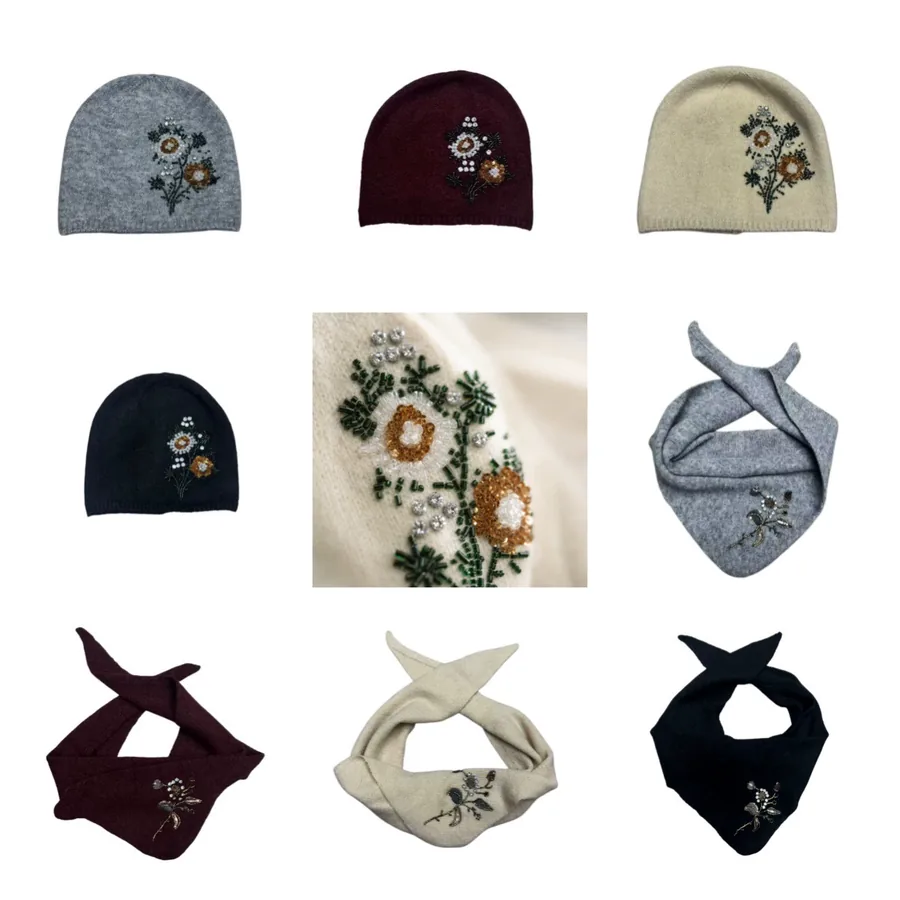 Embroidered Beanie Hat