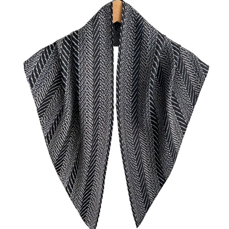 Blue Paisley Triangle Scarf view 5