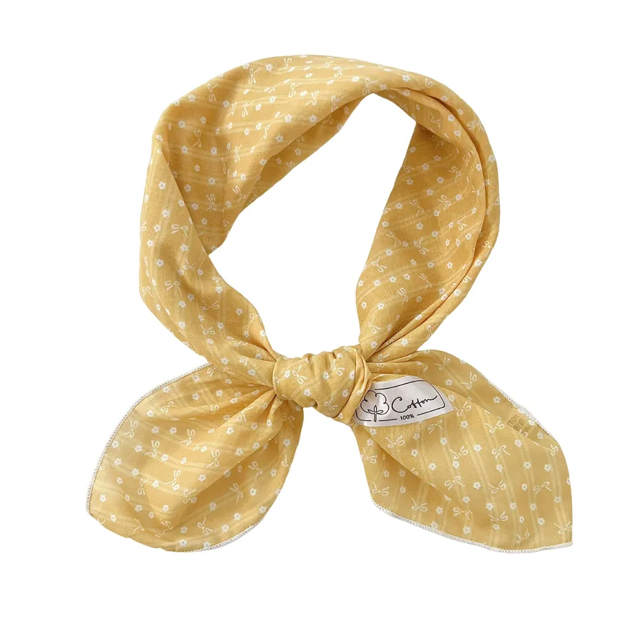 Floral Square Scarf with Tie view 5