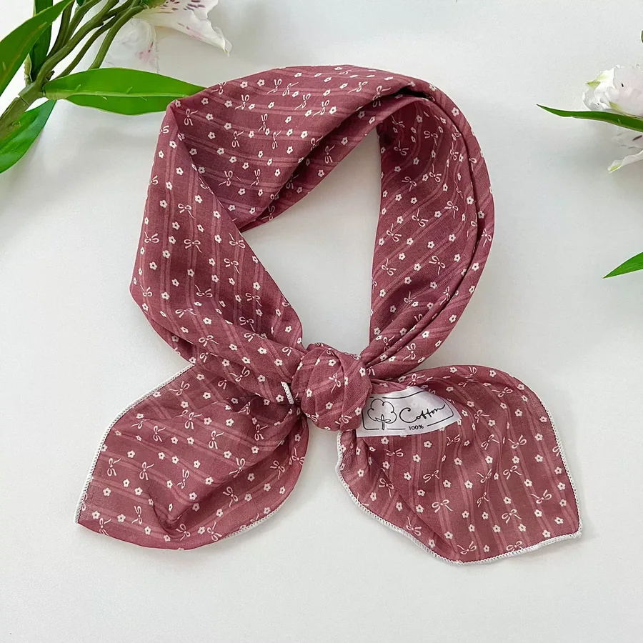 Floral Square Scarf with Tie view 12