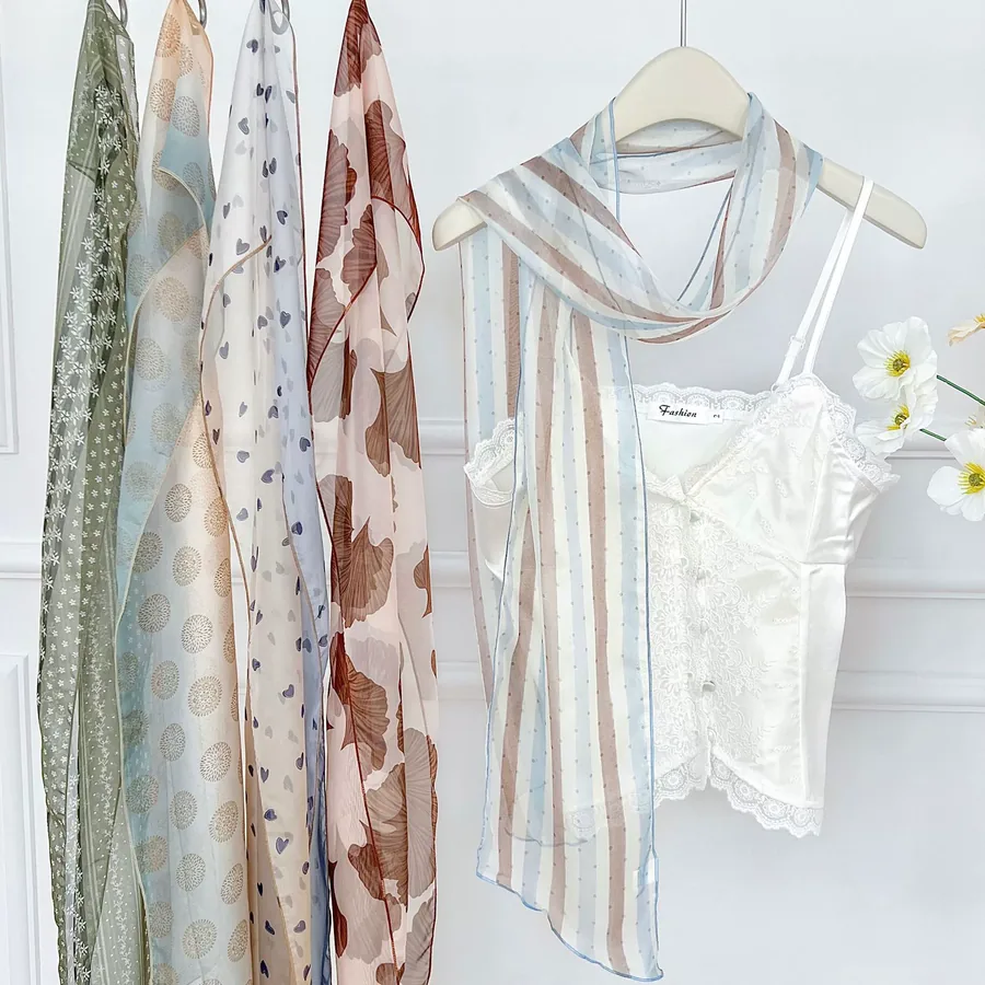 Long Silk Twilly Scarf