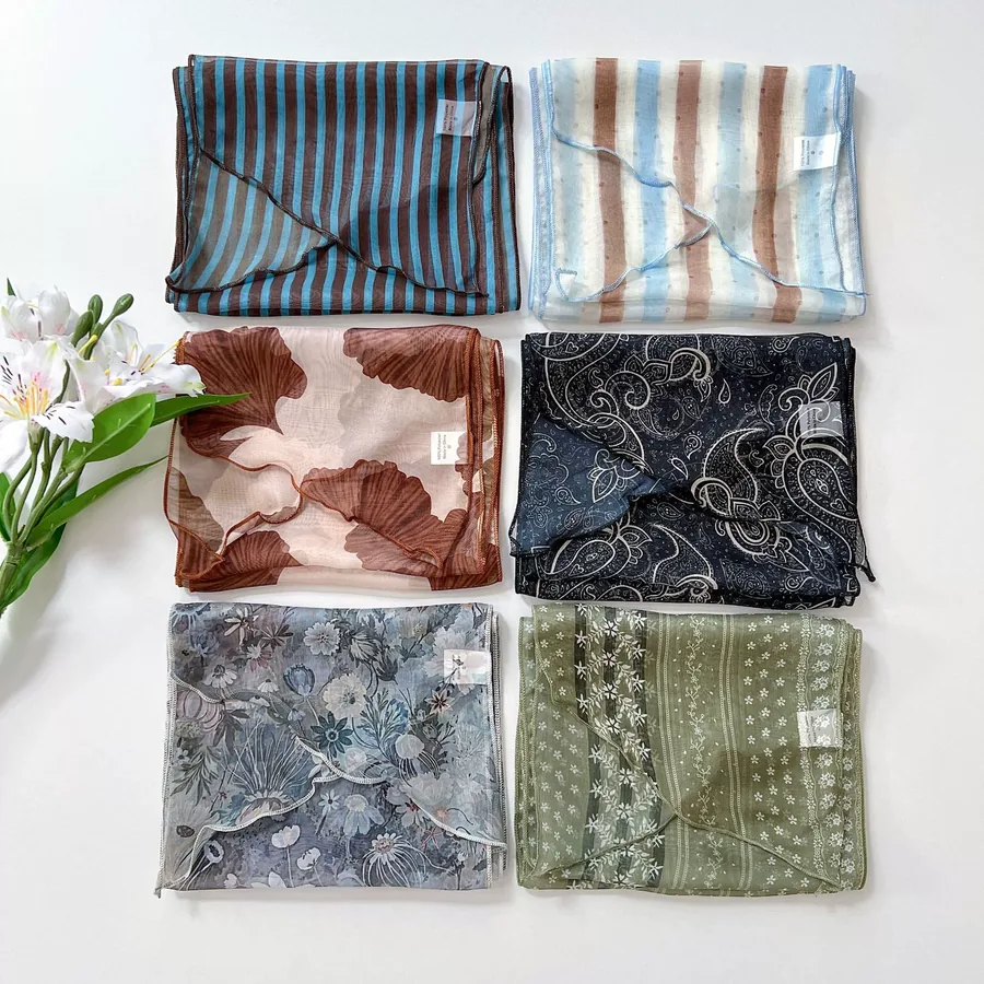 Long Silk Twilly Scarf view 3