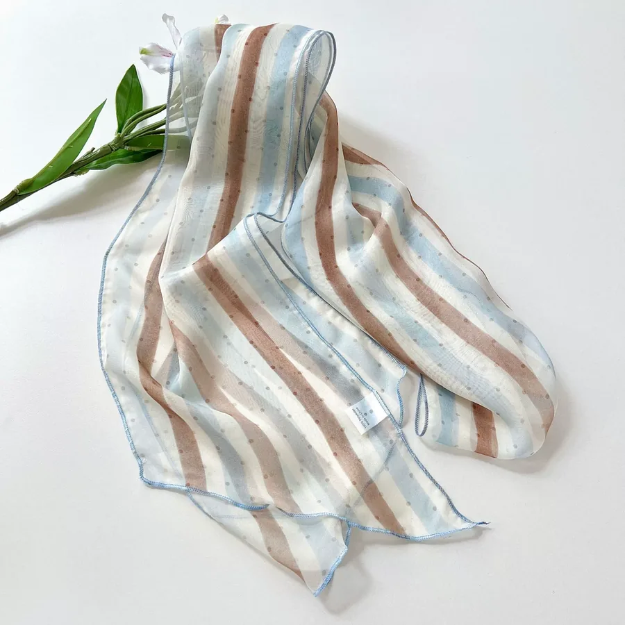 Long Silk Twilly Scarf view 9