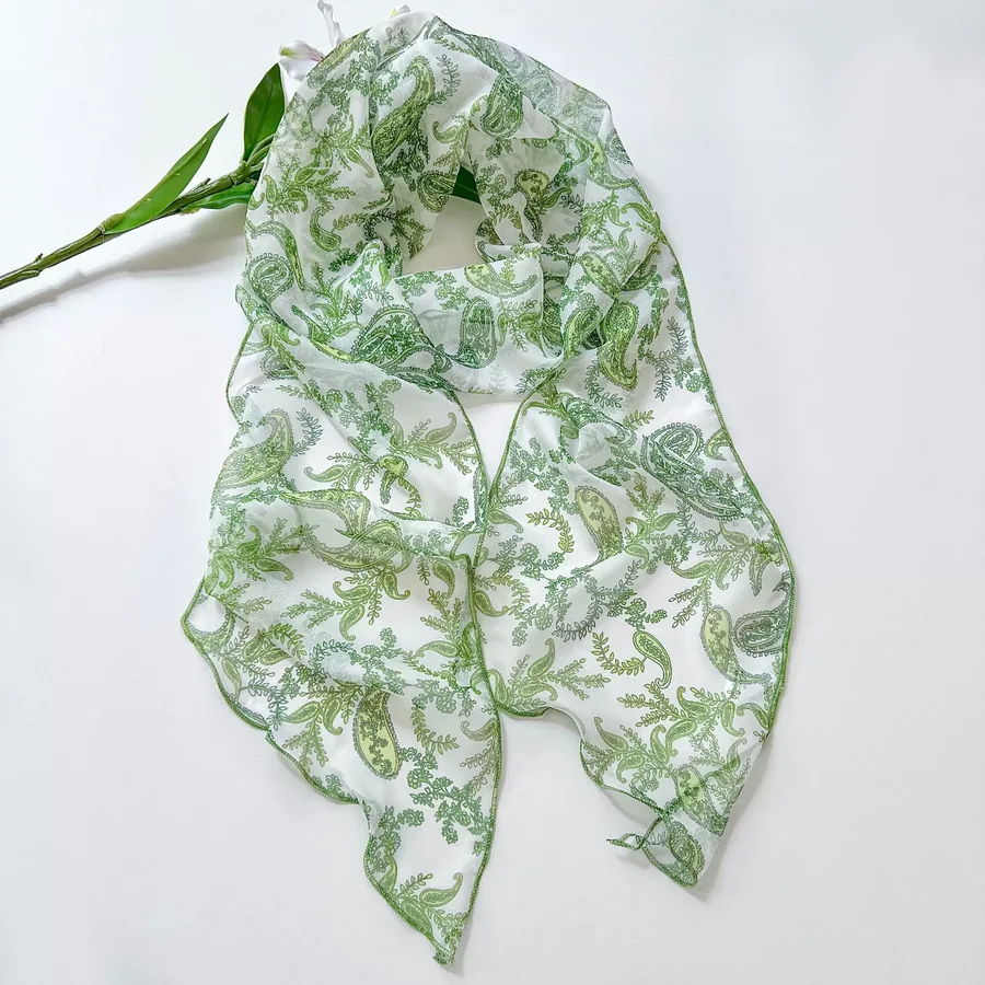 Long Silk Twilly Scarf view 10