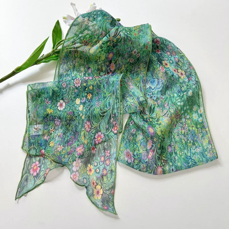 Long Silk Twilly Scarf view 11