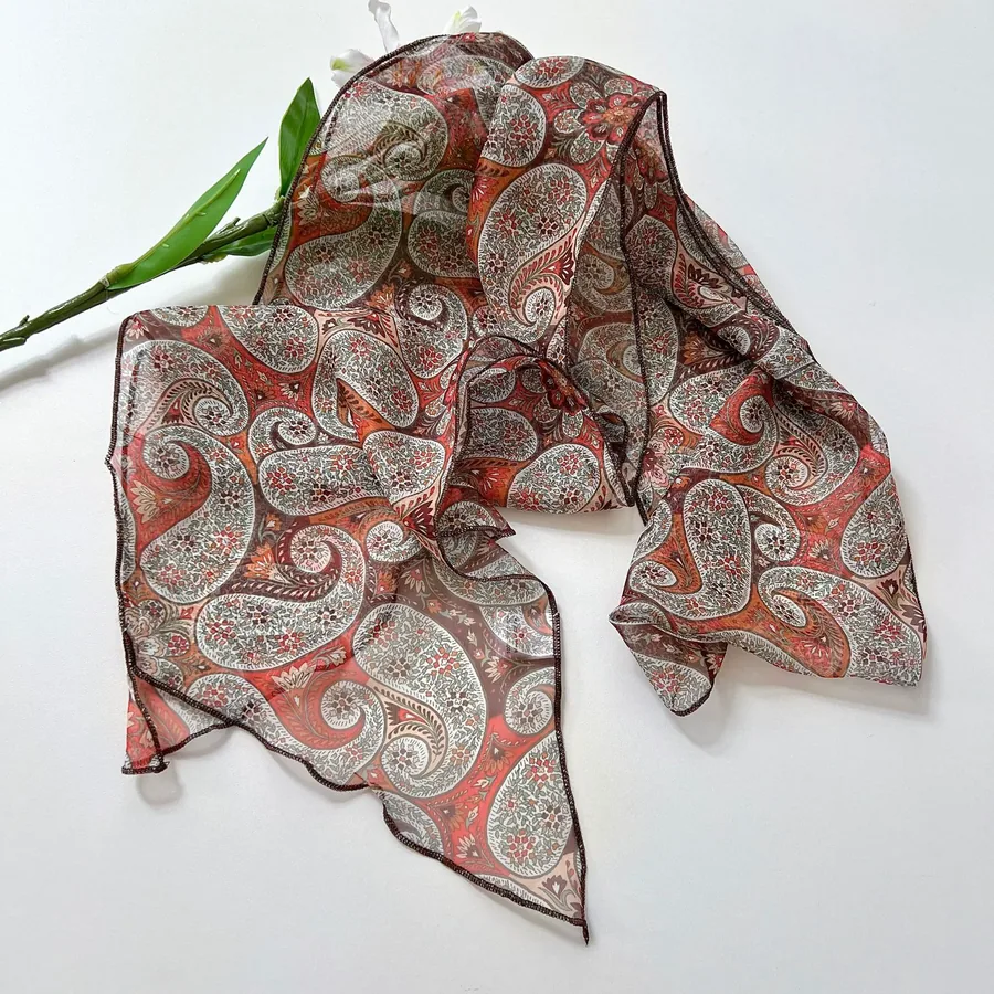 Long Silk Twilly Scarf view 12
