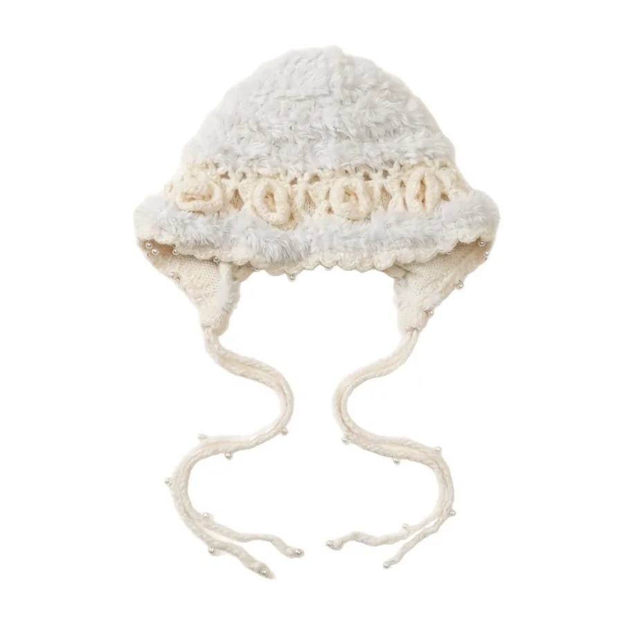 Pearl Fringed Beanie Hat view 5
