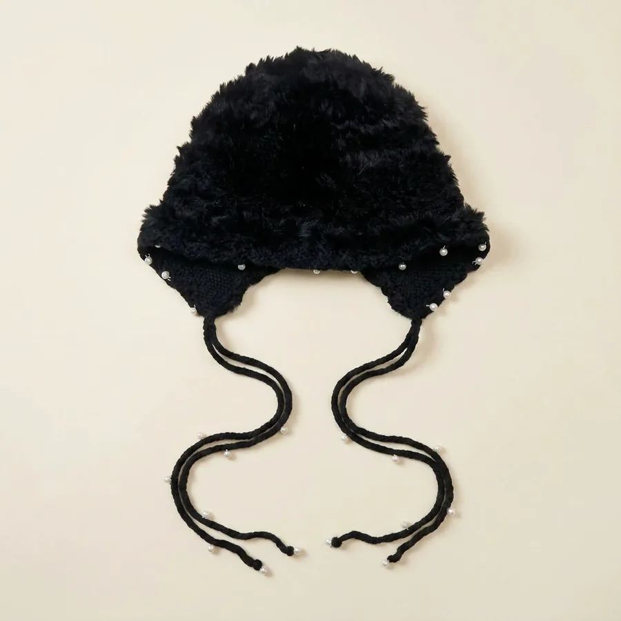 Pearl Fringed Beanie Hat view 7