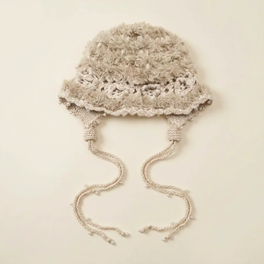 Pearl Fringed Beanie Hat view 8