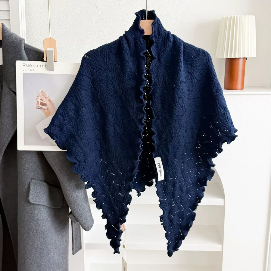 Ruffled Knitted Shawl view 6