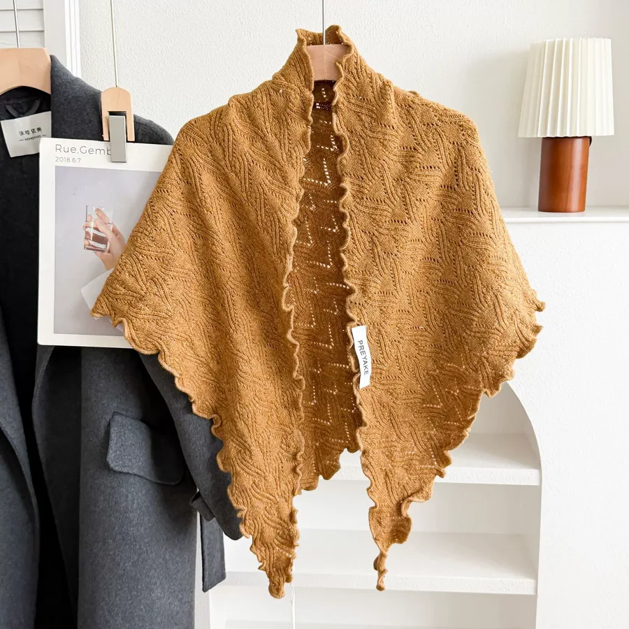 Ruffled Knitted Shawl view 11