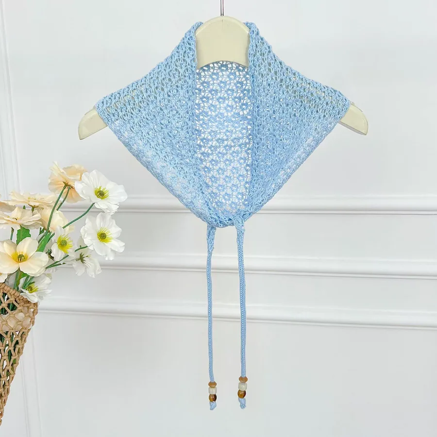 Knitted Triangle Scarf view 6